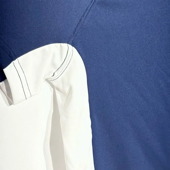 Jr. Swim NWT Color Block Swim Tee Navy/White  UPF 50+ Quick Dry 2T - Picture 3 of 10